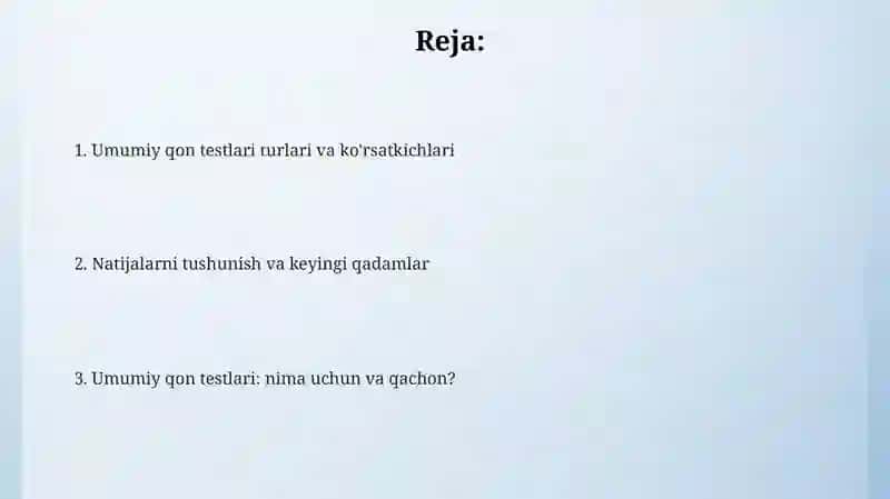 Umumiy qon tahlillari 2