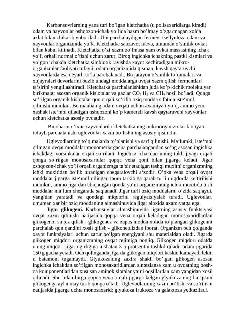 11-Mavzu. Uglеvodlar almashinuvi 2