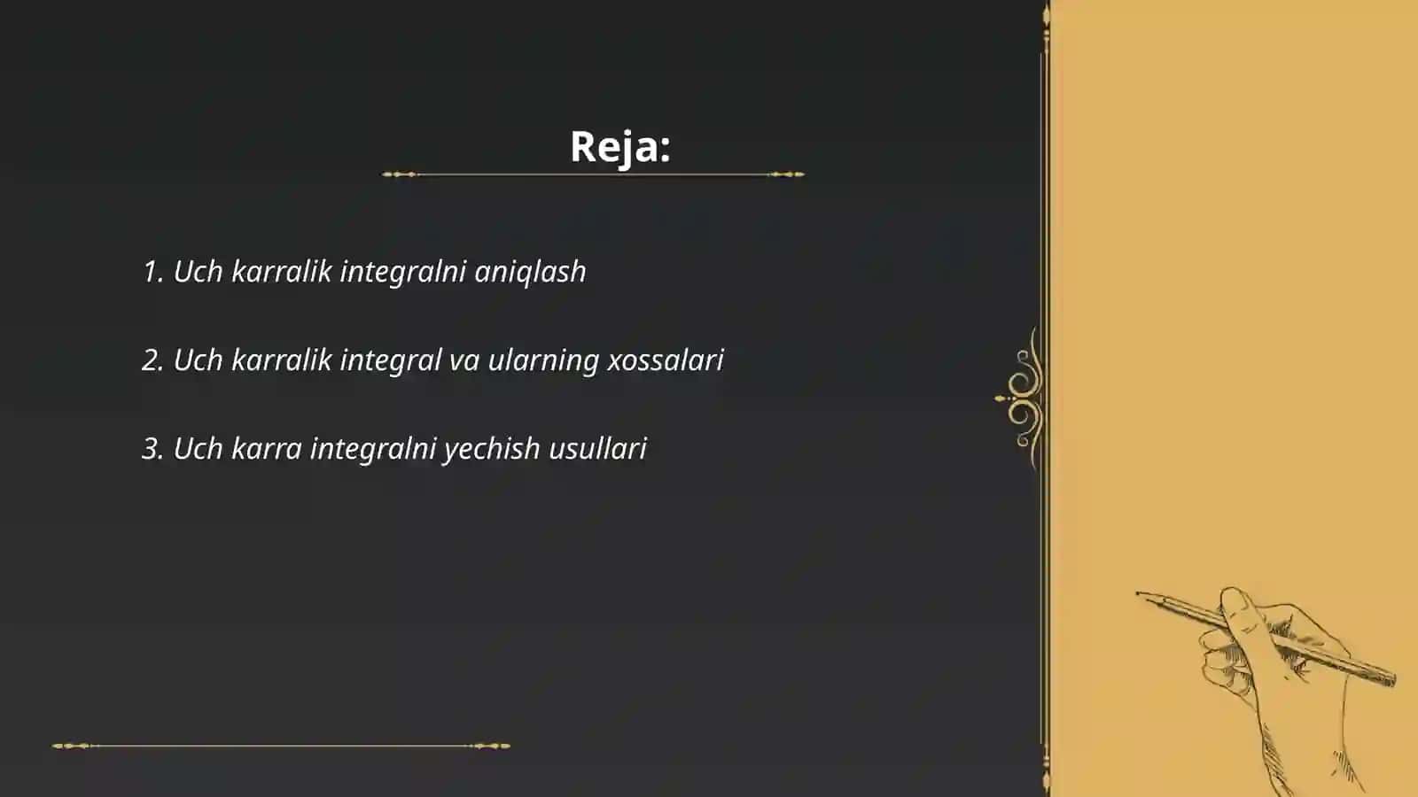 Uch karrali integralni hisoblash 2