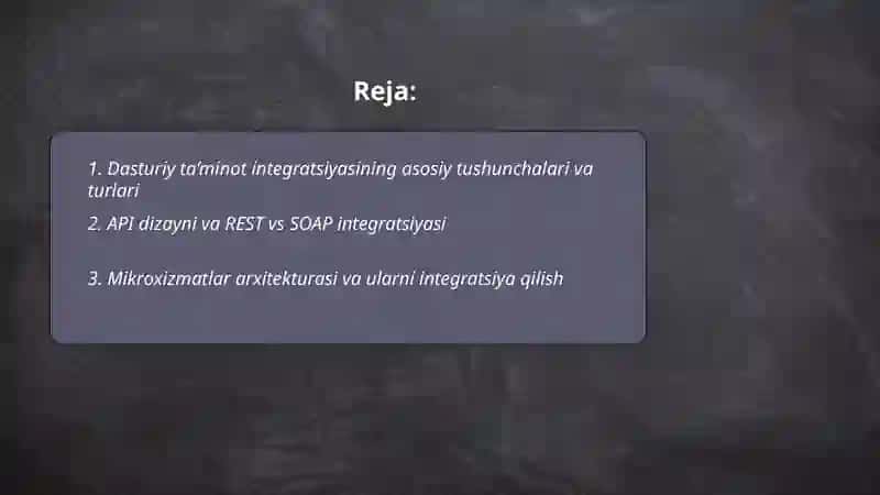 Dasturiy ta’minot integrasiyasi 2