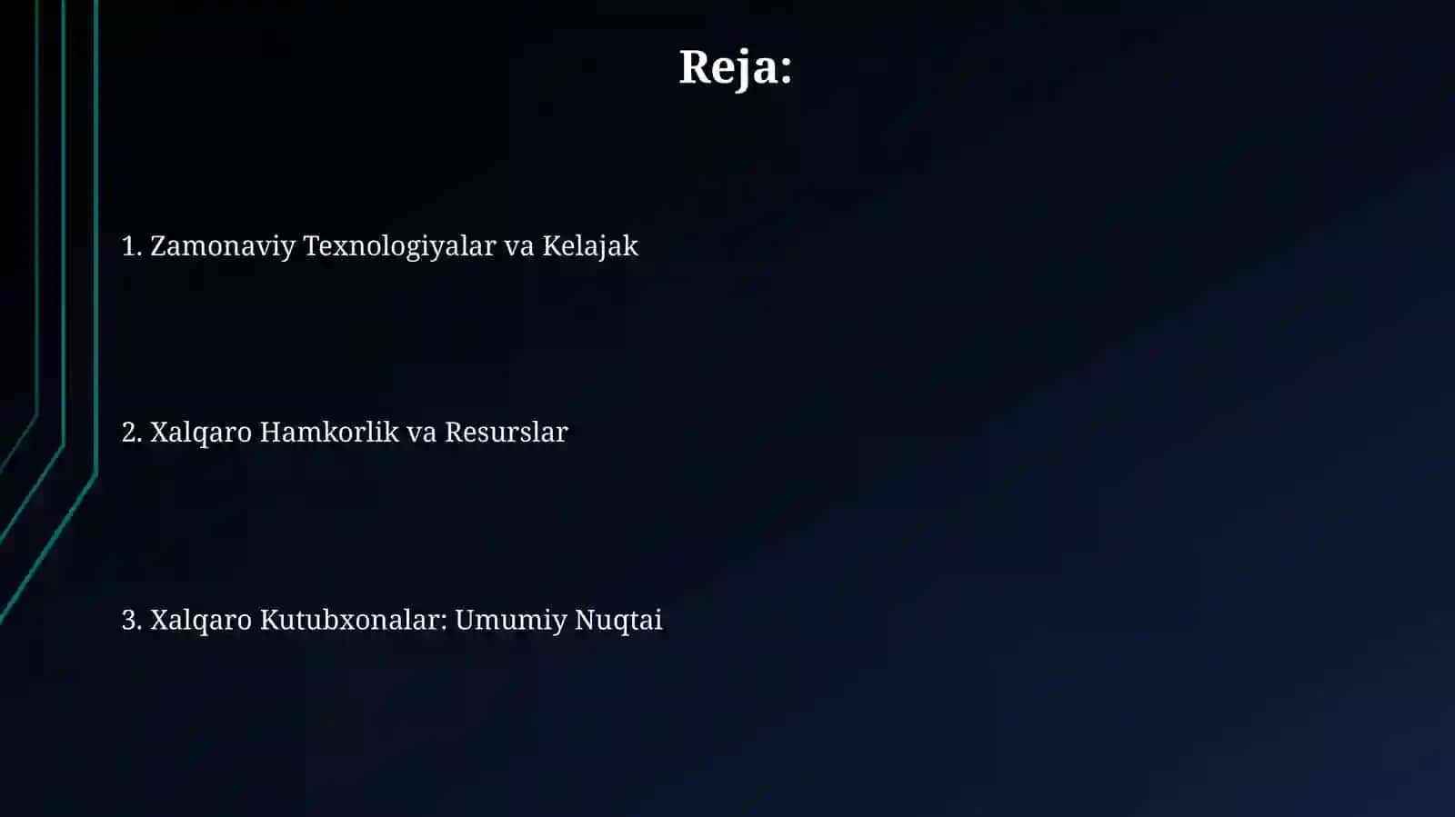 Xalqaro Kutubxonalar: Umumiy Nuqtai 2
