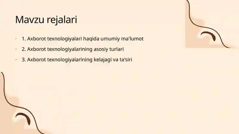 Axborot texnologiyalari haqida boshlangʻich 2