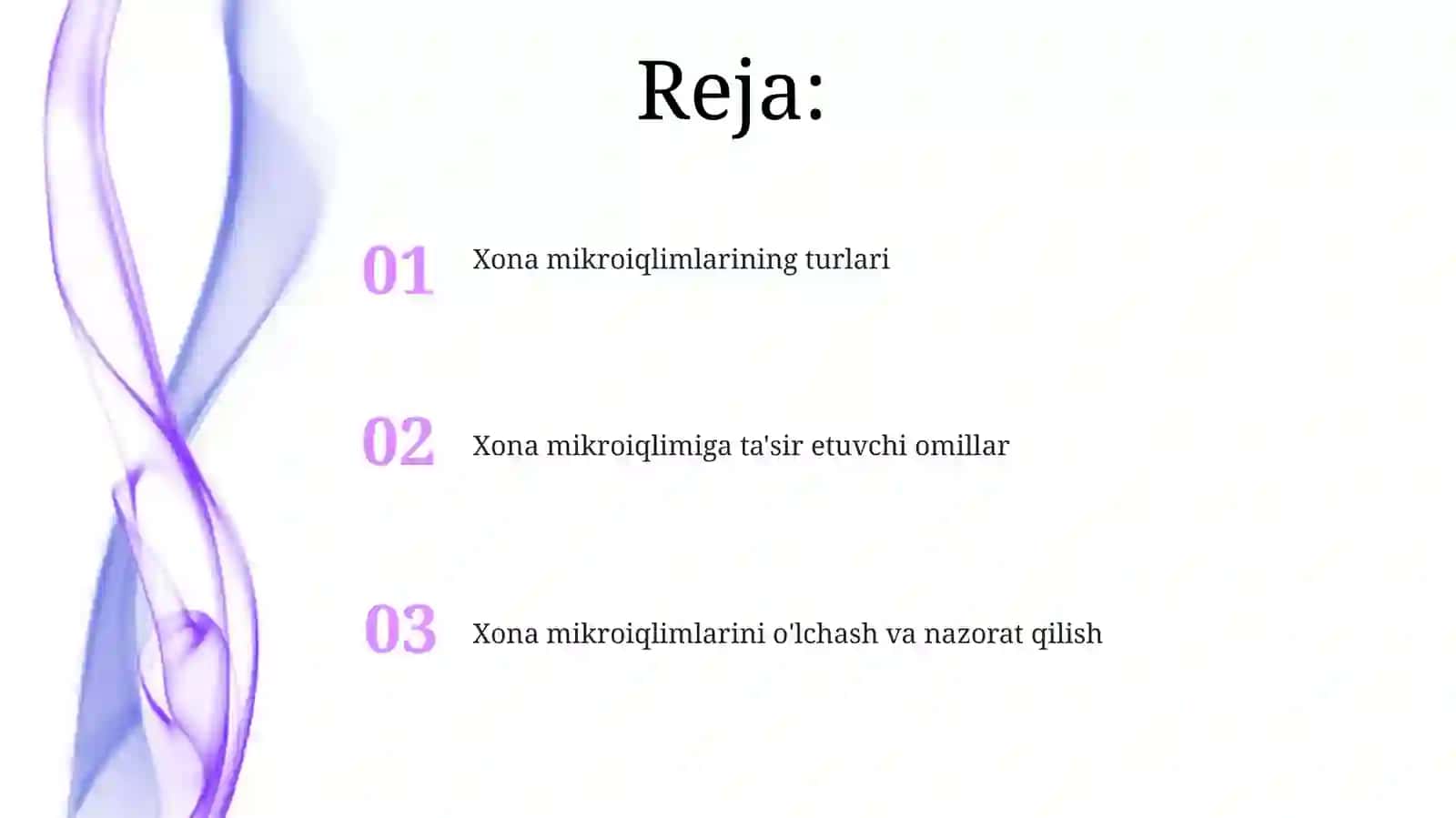 Xonalar MikroIqlimi 2