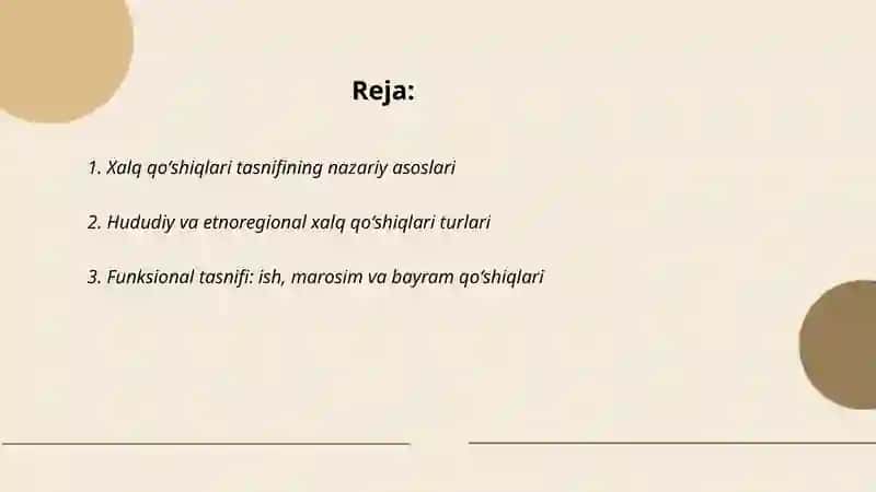 Xalq qoʻshiqlari tasnifi. Bolalar qoʻshiqlari 2