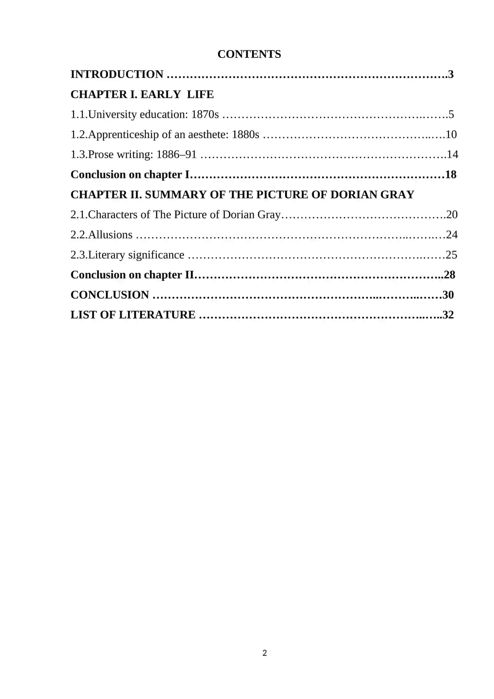 LITERARY WORKS OF OSCAR WILDE 2
