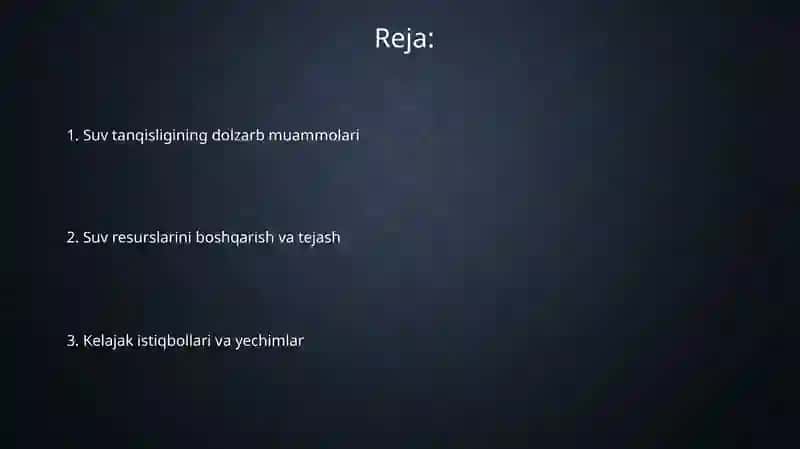 Suv tanqisligi 2