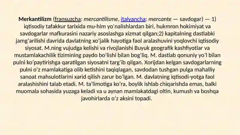 Merkantalizm 2
