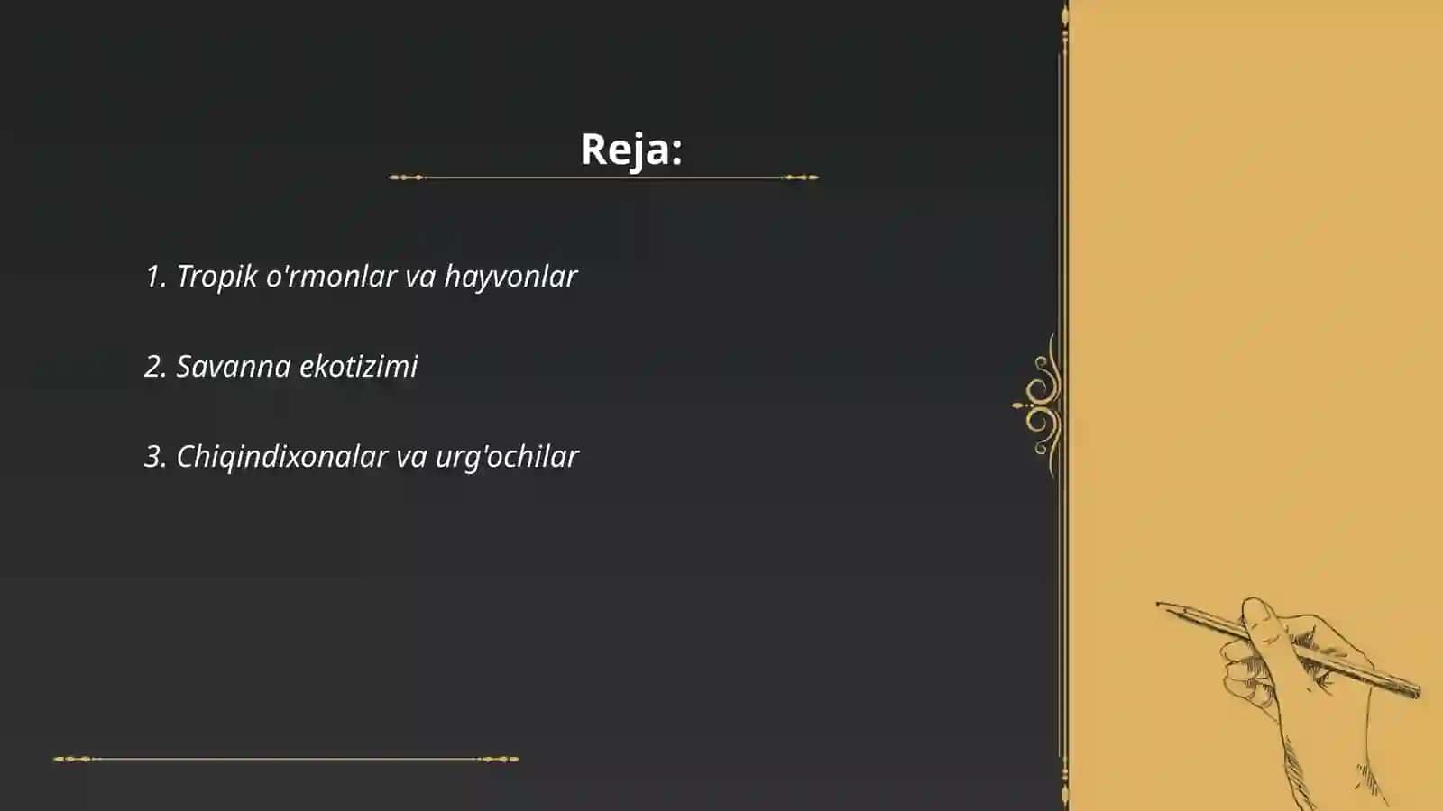 Hayvonlarning yashash joyi 2