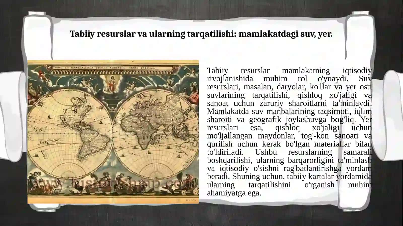 Mamlakatning tabiiy kartasi bilan ishlash 2
