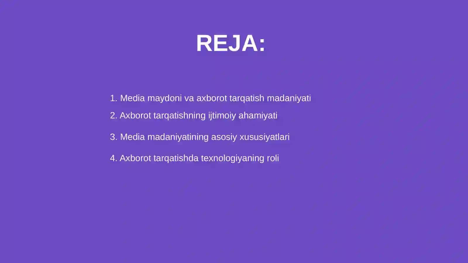 Media maydonda axborot tarqatish madaniyati 2