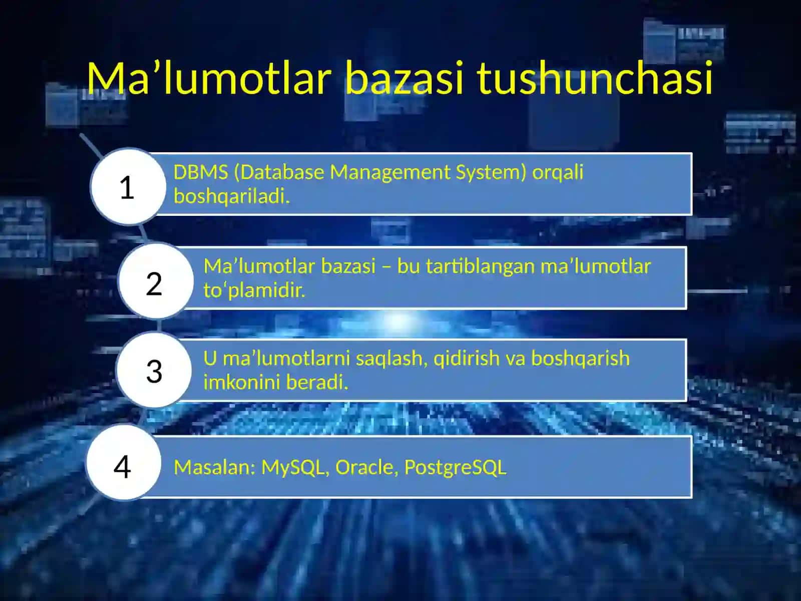 Malumotlar bazasi 2