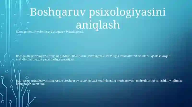 Boshqaruv Psixologiyasi 2