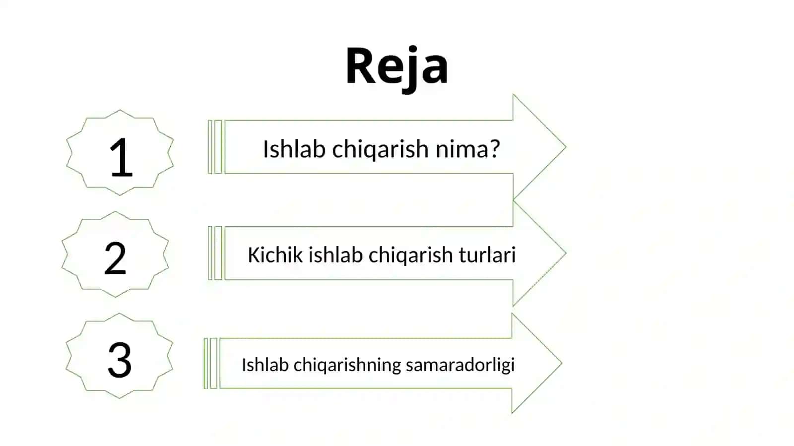 Ishlab chiqarish jarayoni va uning natijalari 2