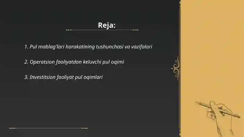 Pul mablaglari xarakati 2