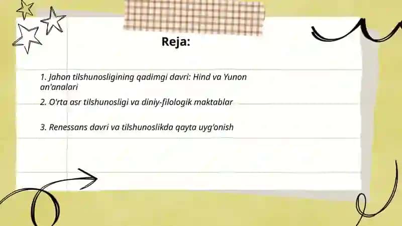 Jahon tilshunosligining tarixiy bosqichlari 2