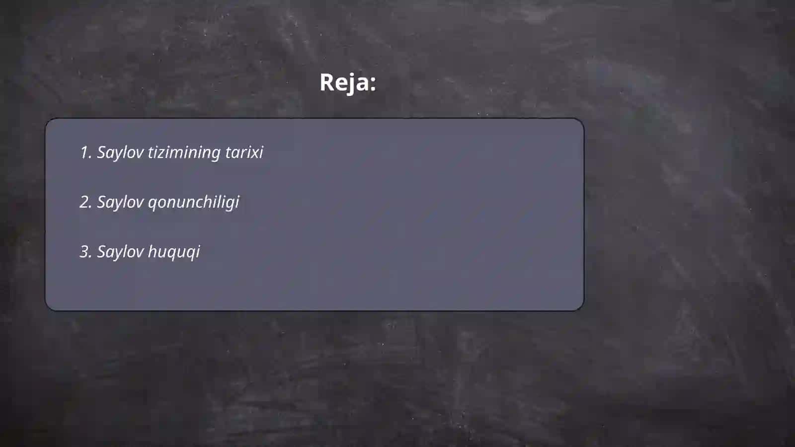 Saylov tizimi 2