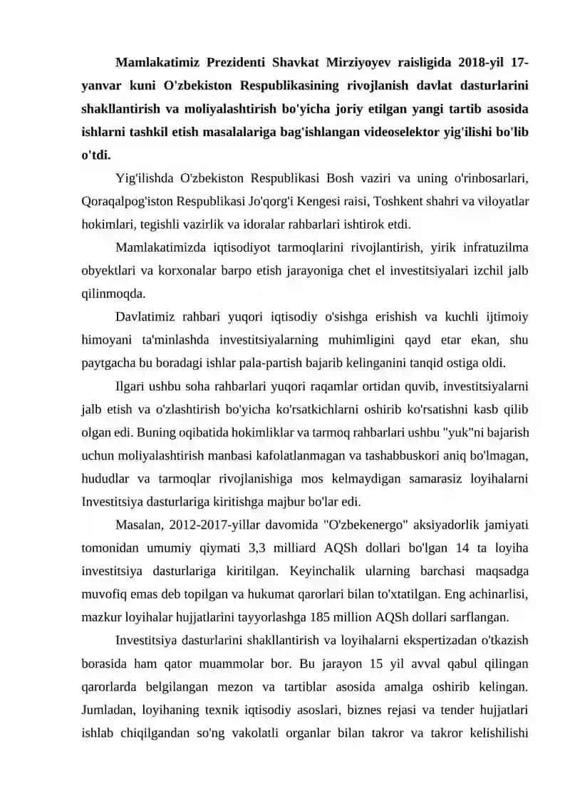 Davlat investitsiyasi dasturi 2