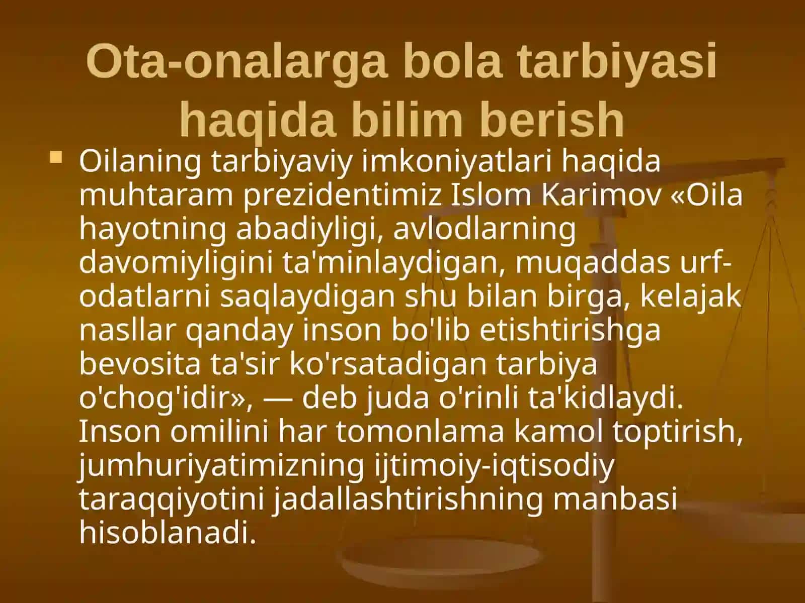 Ota-onalarga bola tarbiyasi haqida bilim bеrish 2