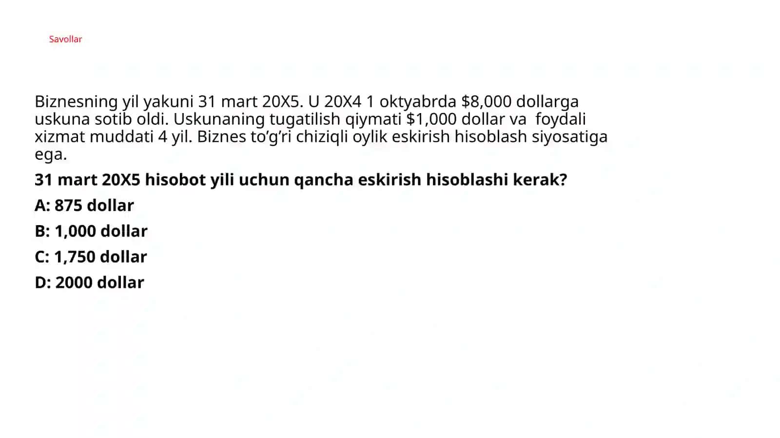 Savollar 2