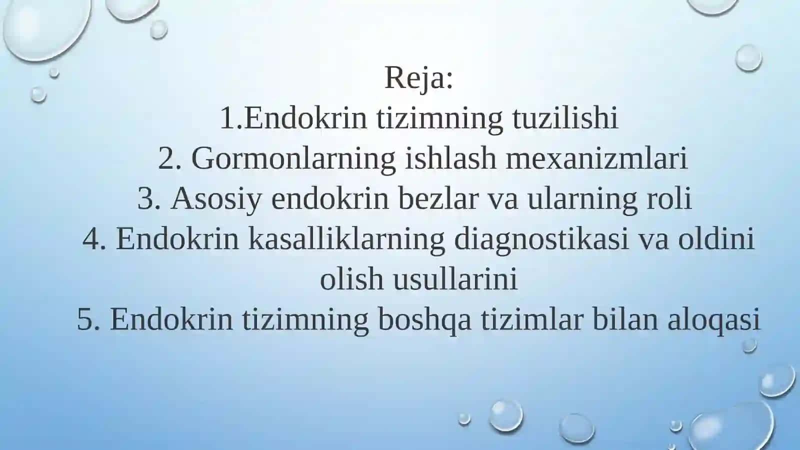 Endokrin tizimning ta’rifi va tuzilishi 2