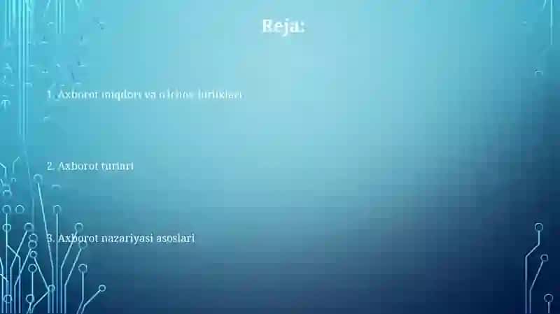 Axborot nazariyasi.Axborot uning turlari 2
