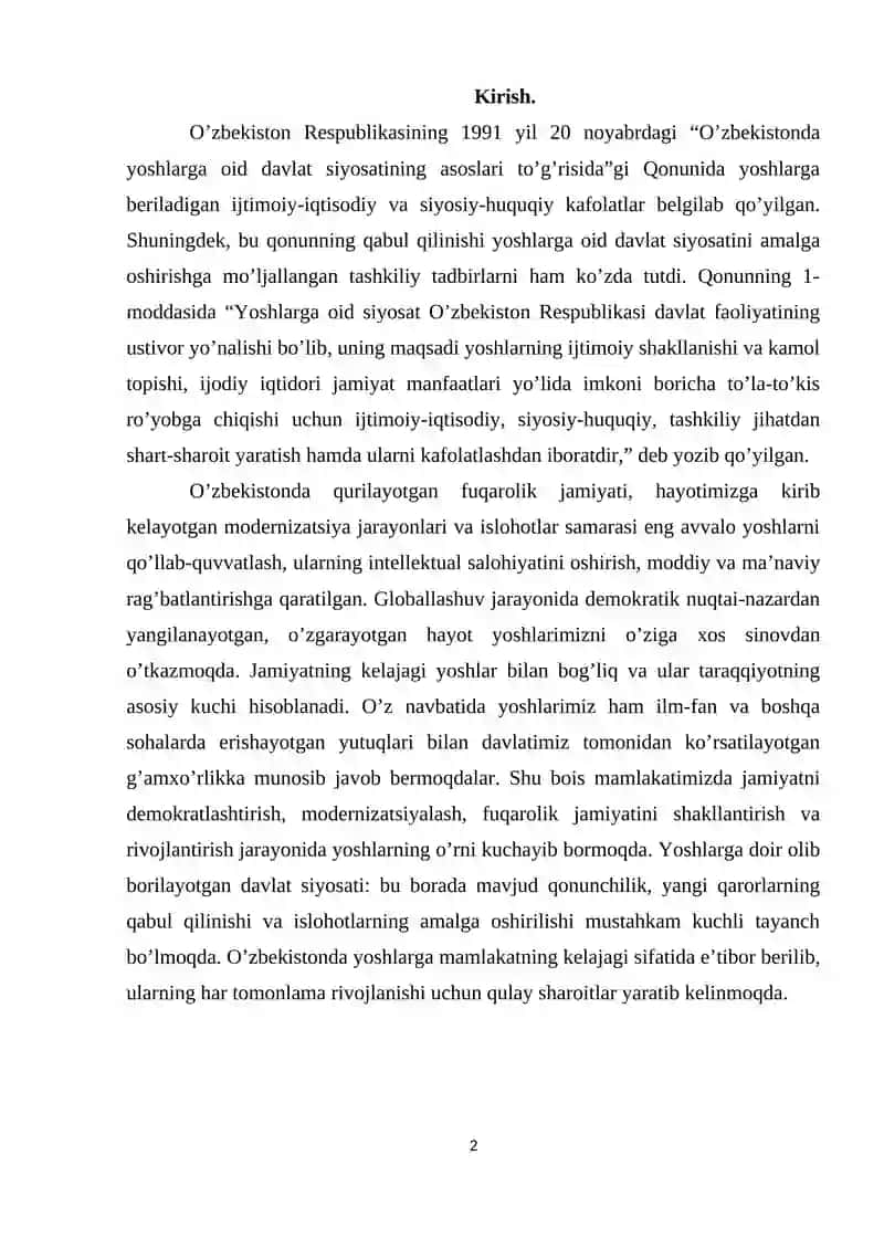 O'zbekistonda yoshlarga oid davlat siyosati 2