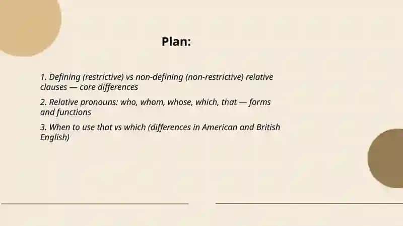 Relative clauses (defining & non-defining) 2