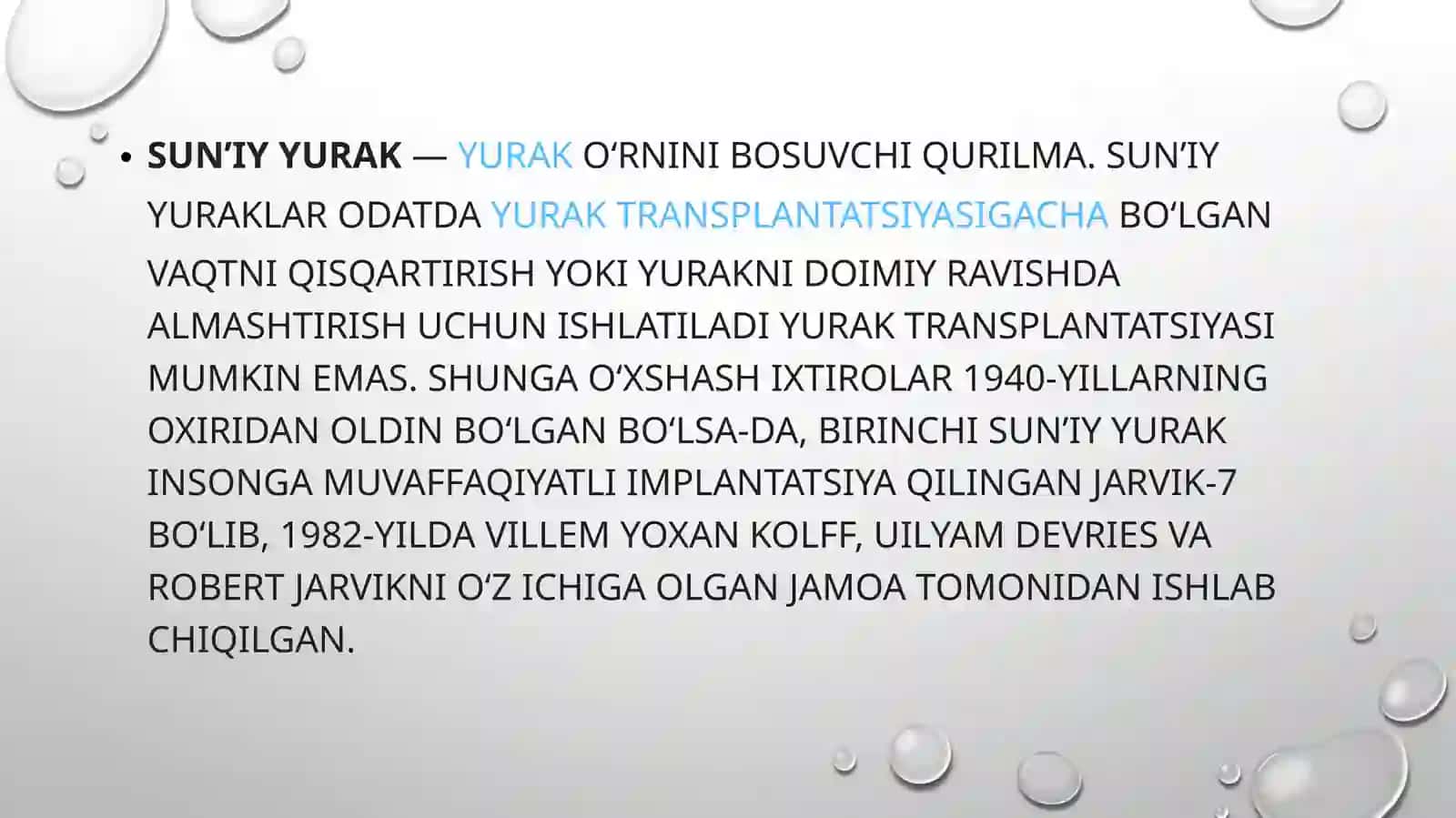 Sun'iy yurak. Sun'iy buyrak 2