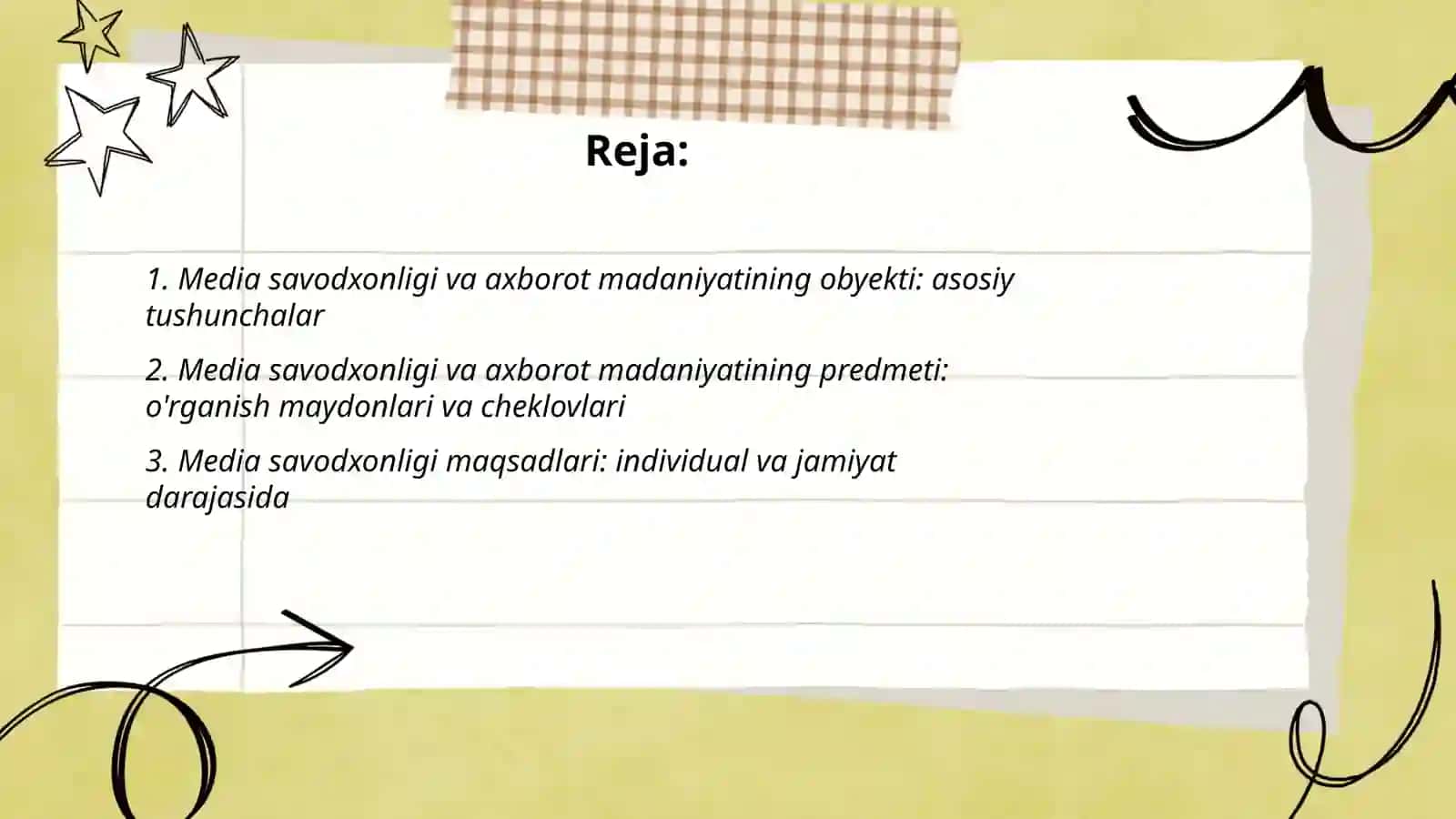 Media savodxonlig va axborot madaniyati 2