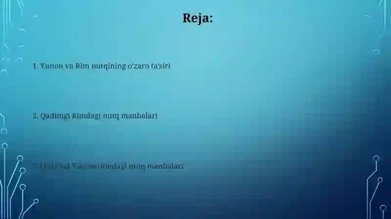 Qadimgi Yunon Rimdagi notiqlik manbalari 2