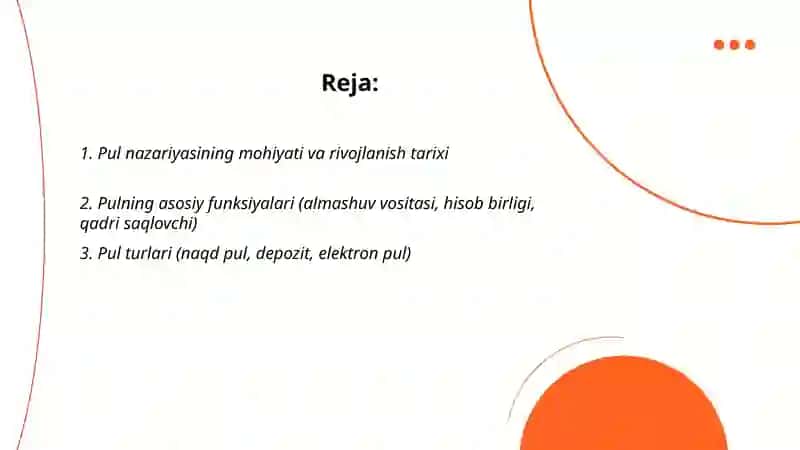 Pul nazariyasi 2