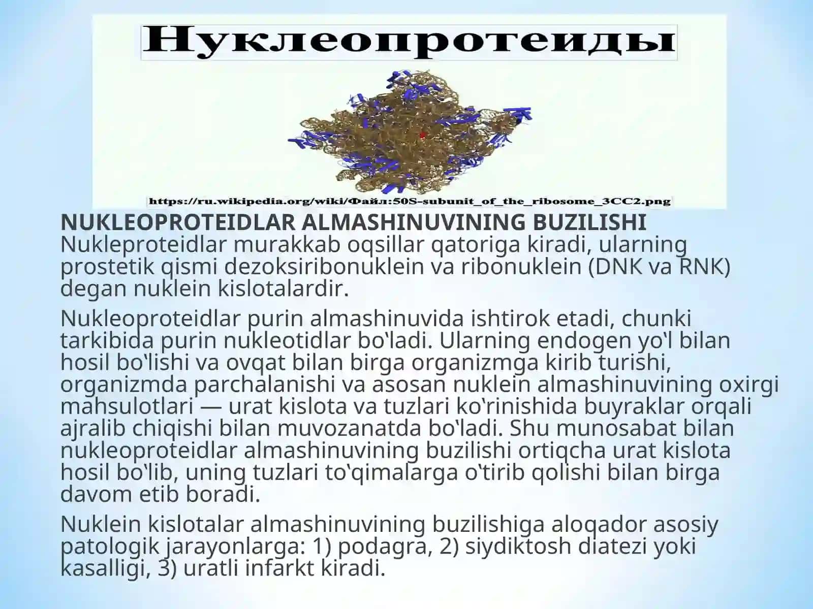Tosh kasalliklarining kimyoviy asoslari 2