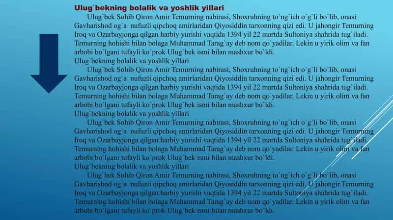 Ulug`bekning hayoti va faoliyati 2