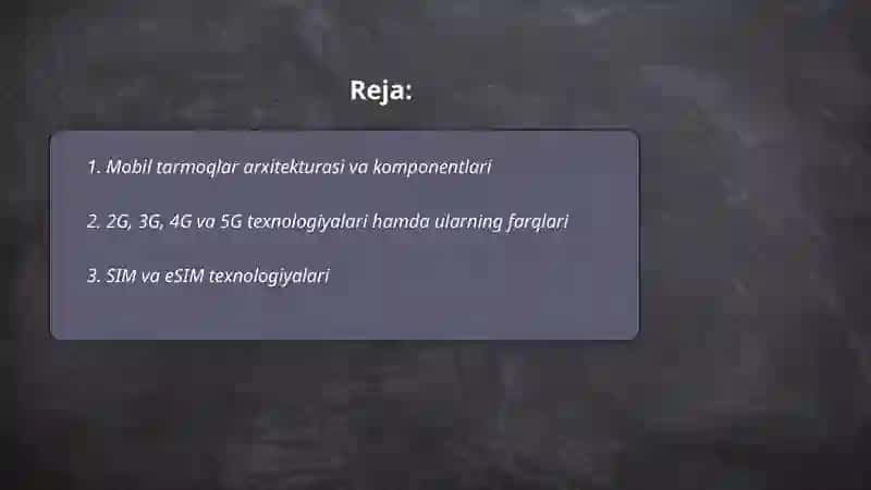 MOBIL INTERNET TEXNOLOGIYALARI 2