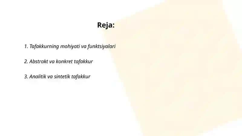 Umumiy psixologiya Tafakkur 2