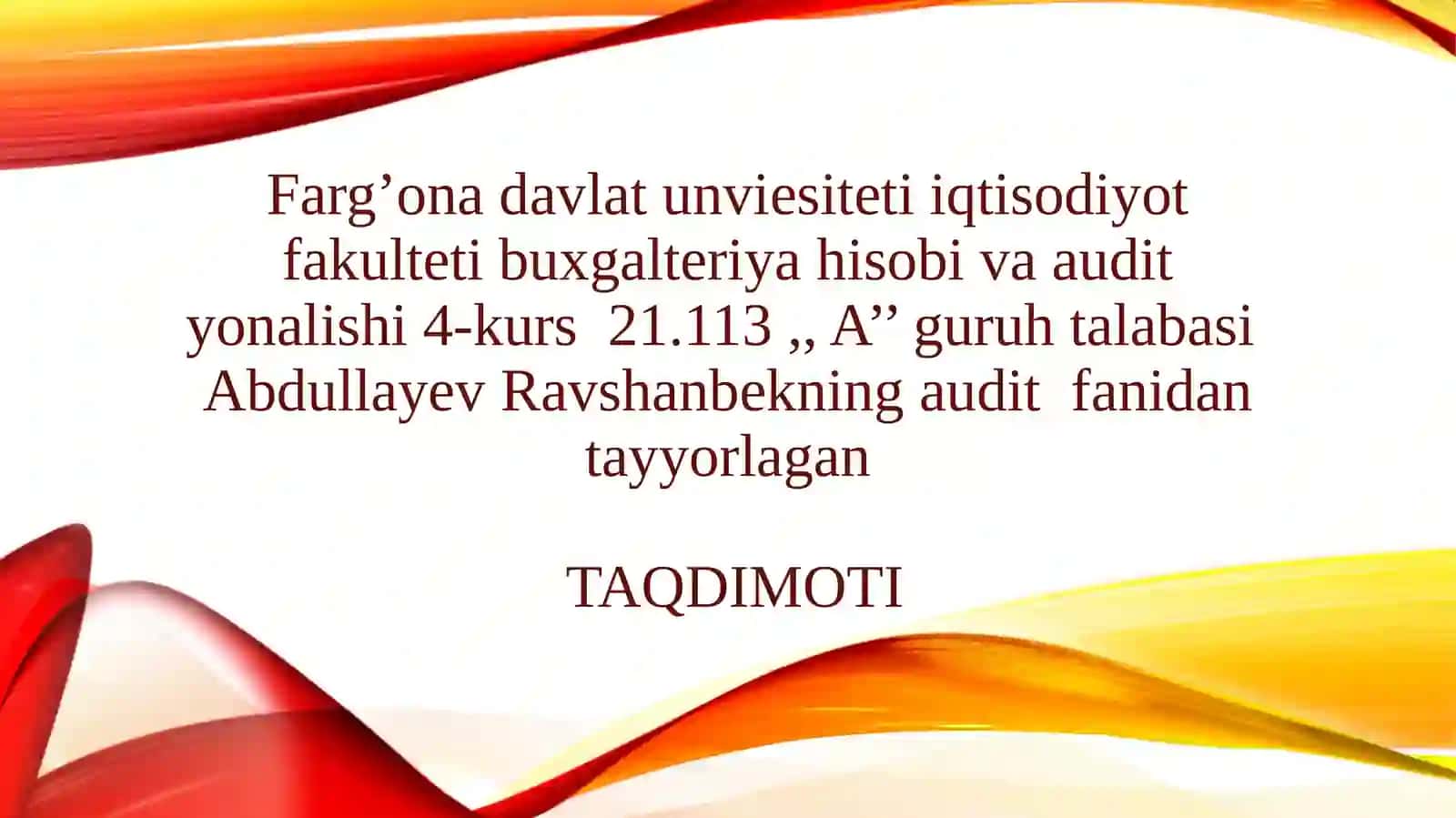 Auditning maqsadi, vazifalari 2