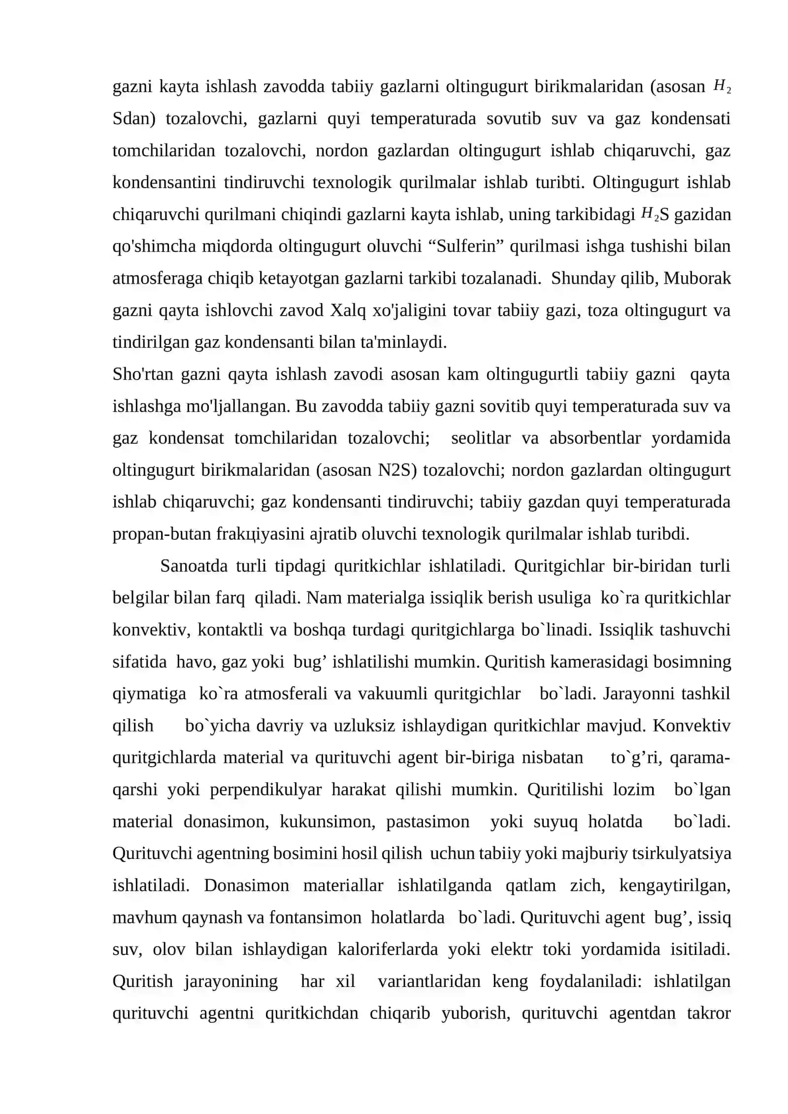 Barabanli quritish qurilmasi hisoblash 2