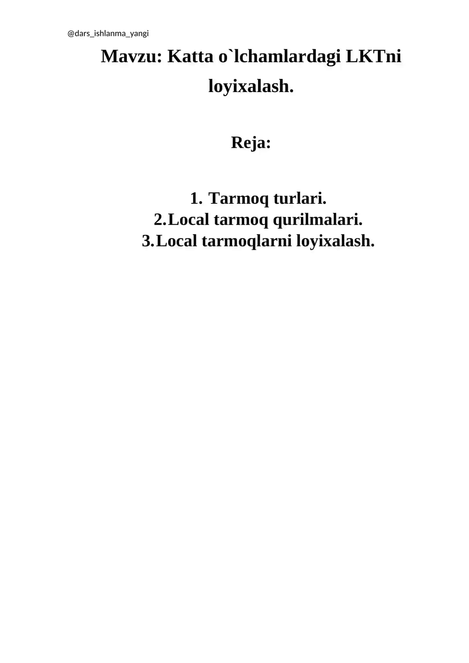 KATTA O’LCHAMDAGI LKTNI LOYIHALASH 2