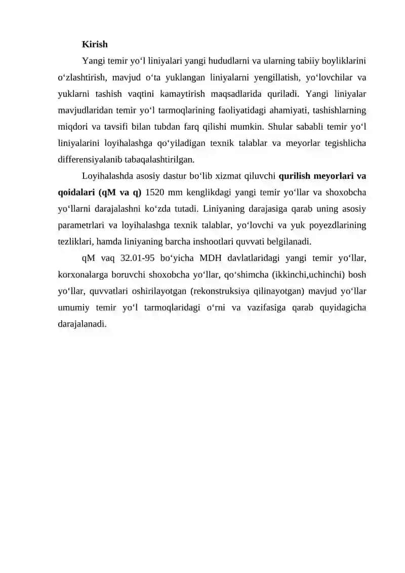 Temir yoʻl vokzali loyihasini loyihalashtirish va ishlab chiqish 2