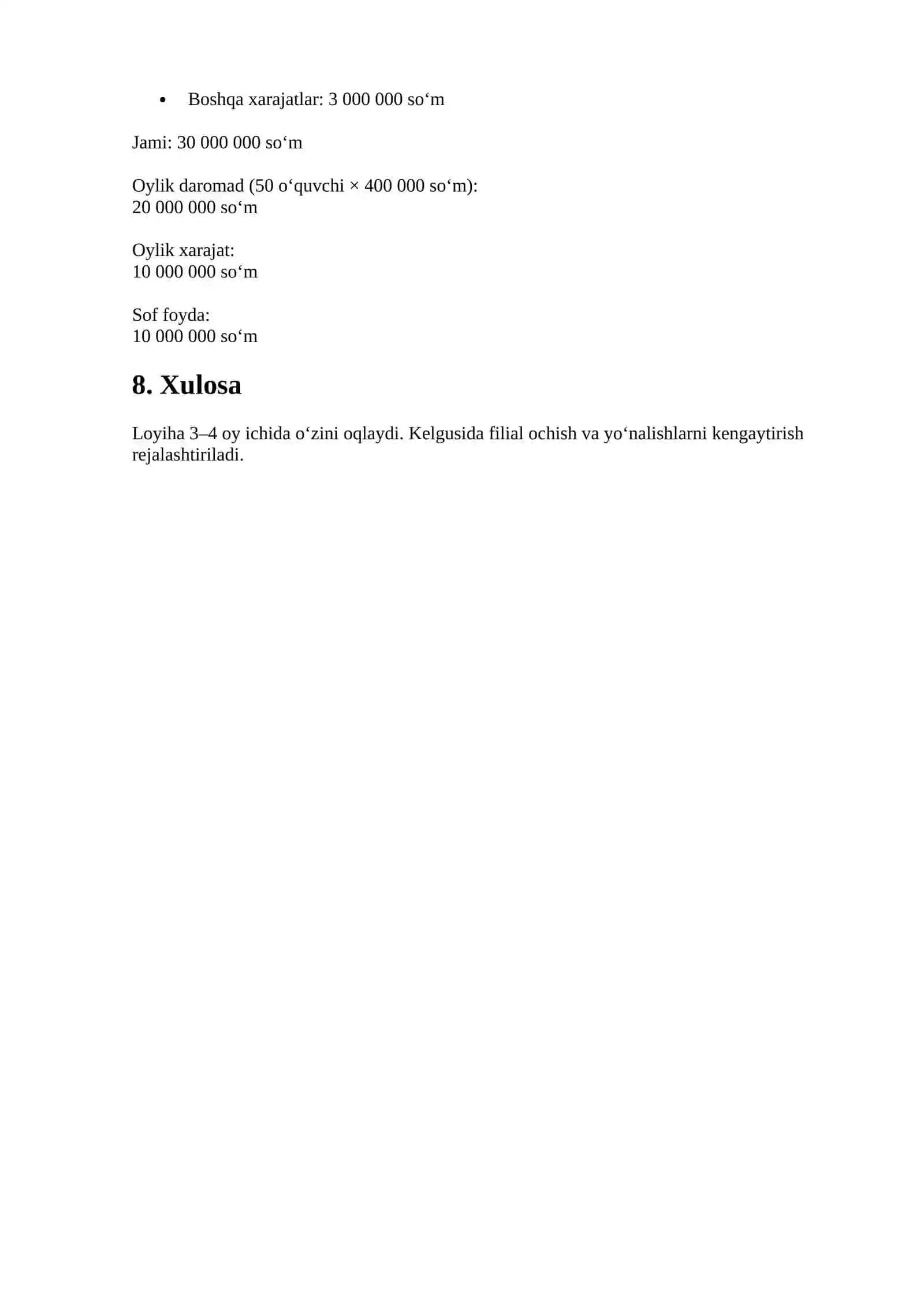"Smart Study" o‘quv markazi tashkil etish 2