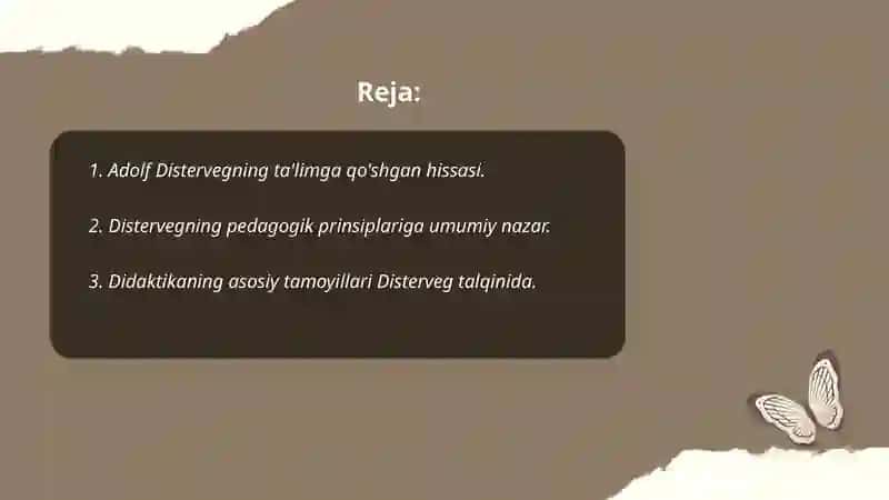 Adolf Disterveg ijtimoiy-pedagogik faoliyati 2