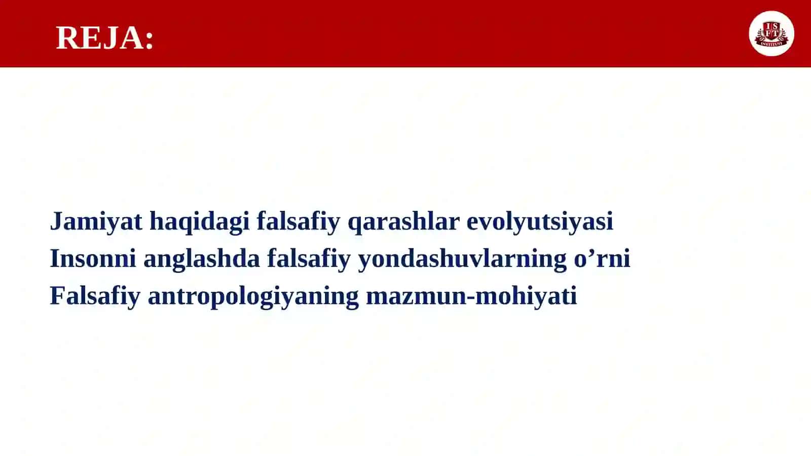 JAMIYAT VA INSON FALSAFASI 2
