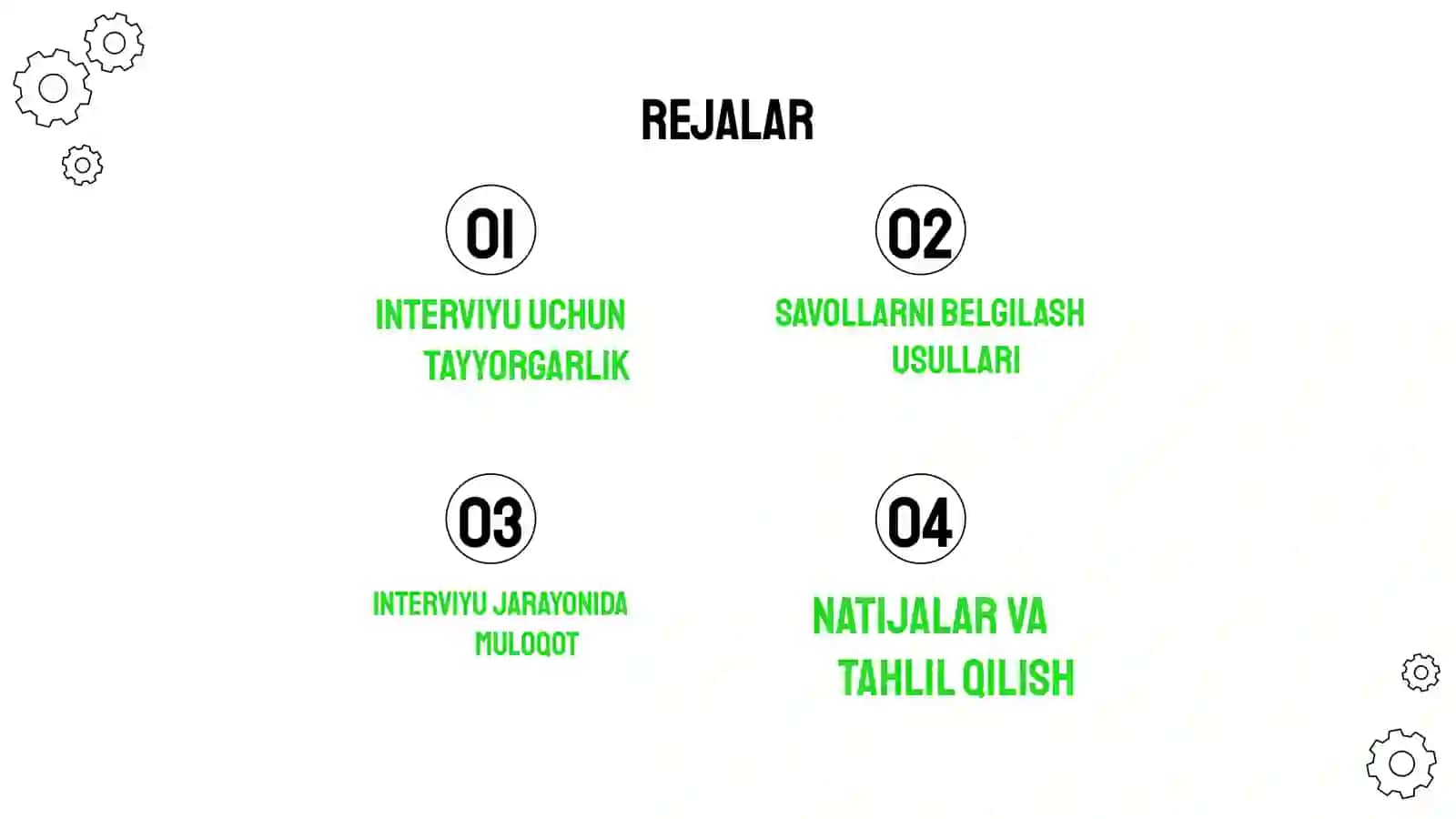 Interviyu tashkil etish qoidalari 2