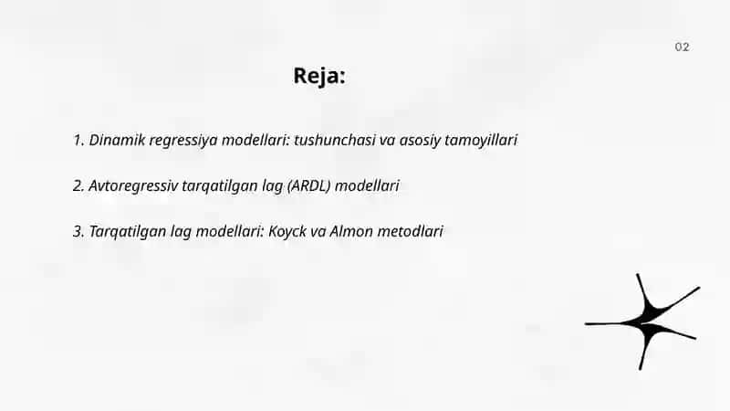 Dinamik regressiya modellari 2