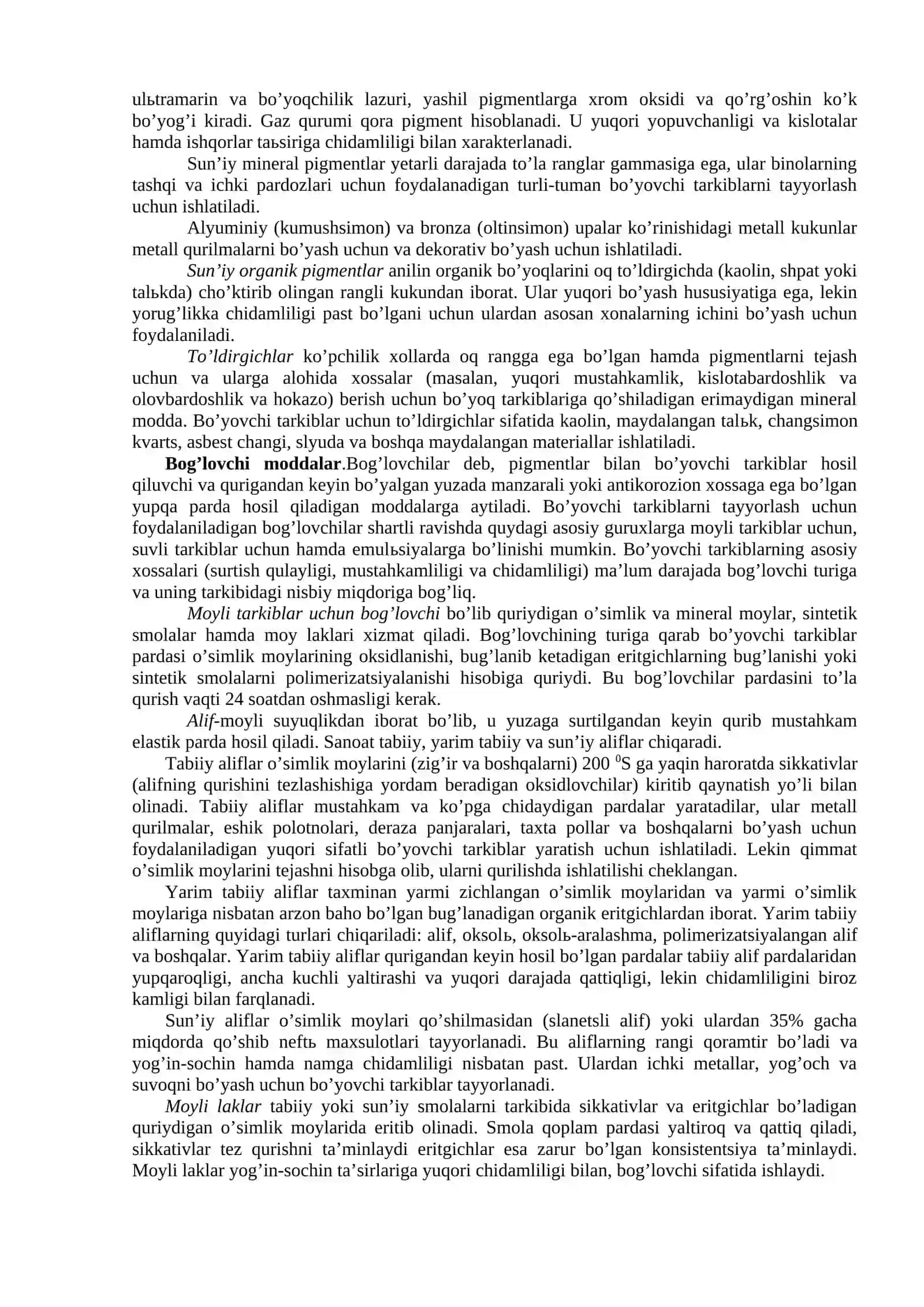 Lak-bo'yoq materiallari 2