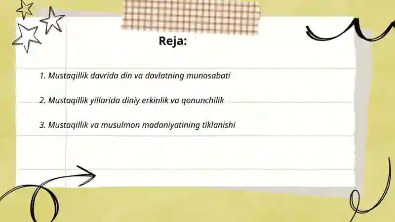 Mustaqillik va din 2