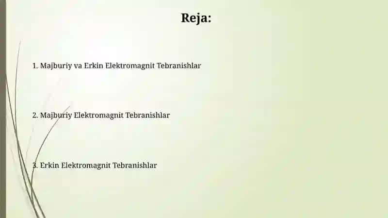 Majburiy va Erkin Elektromagnit Tebranishlar 2
