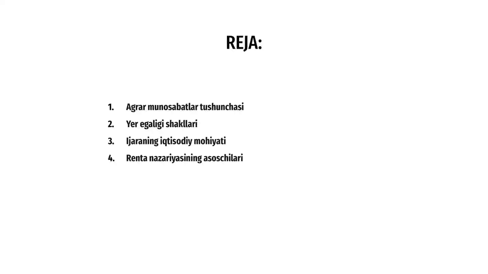 Agrar munosabatlar va renta nazariyasi 2