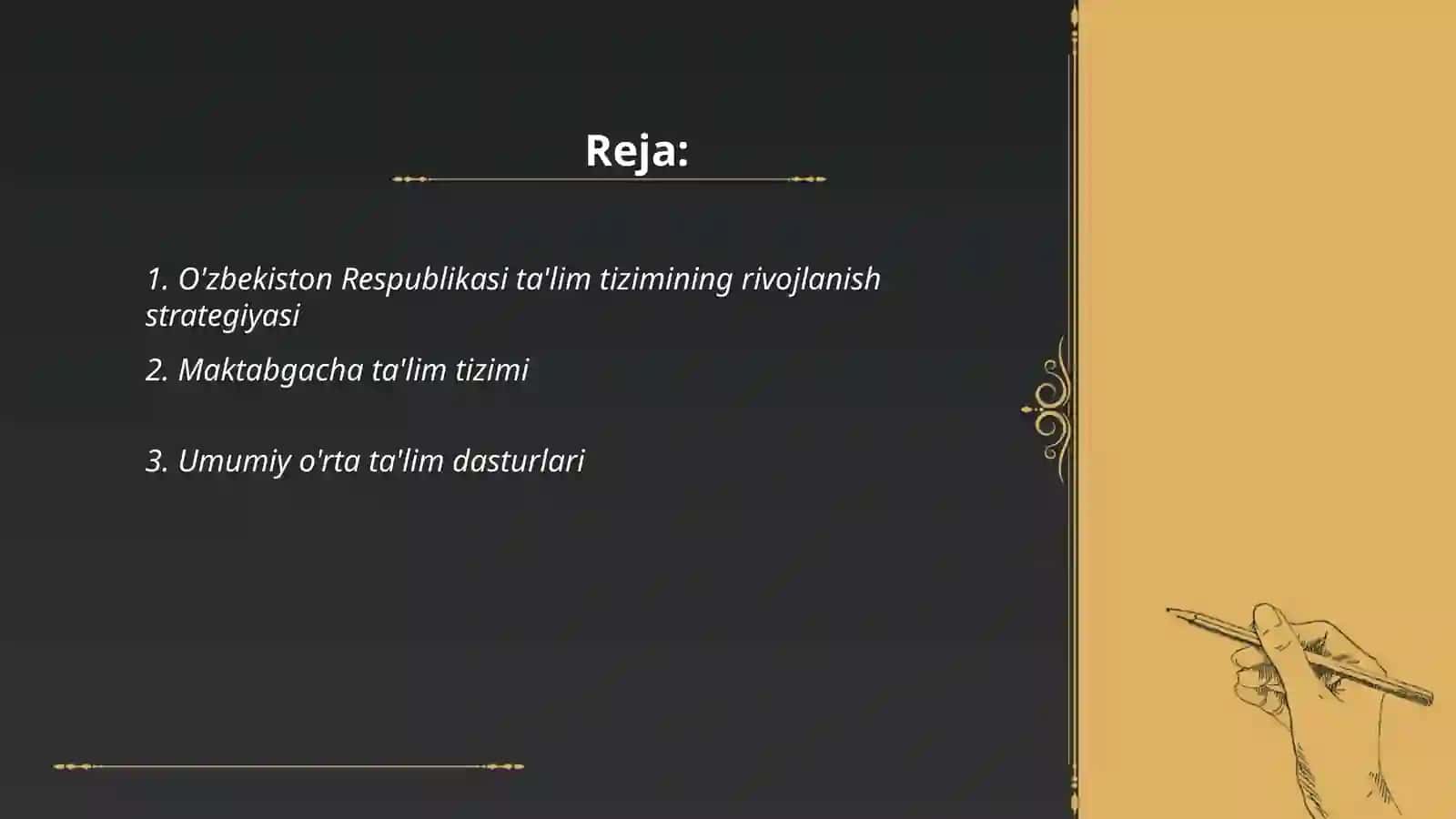 O'zbekiston Respublikasi ta'lim tizimi asosi 2