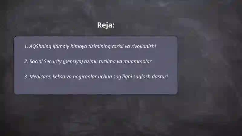 AQShning ijtimoiy himoya tizimi 2